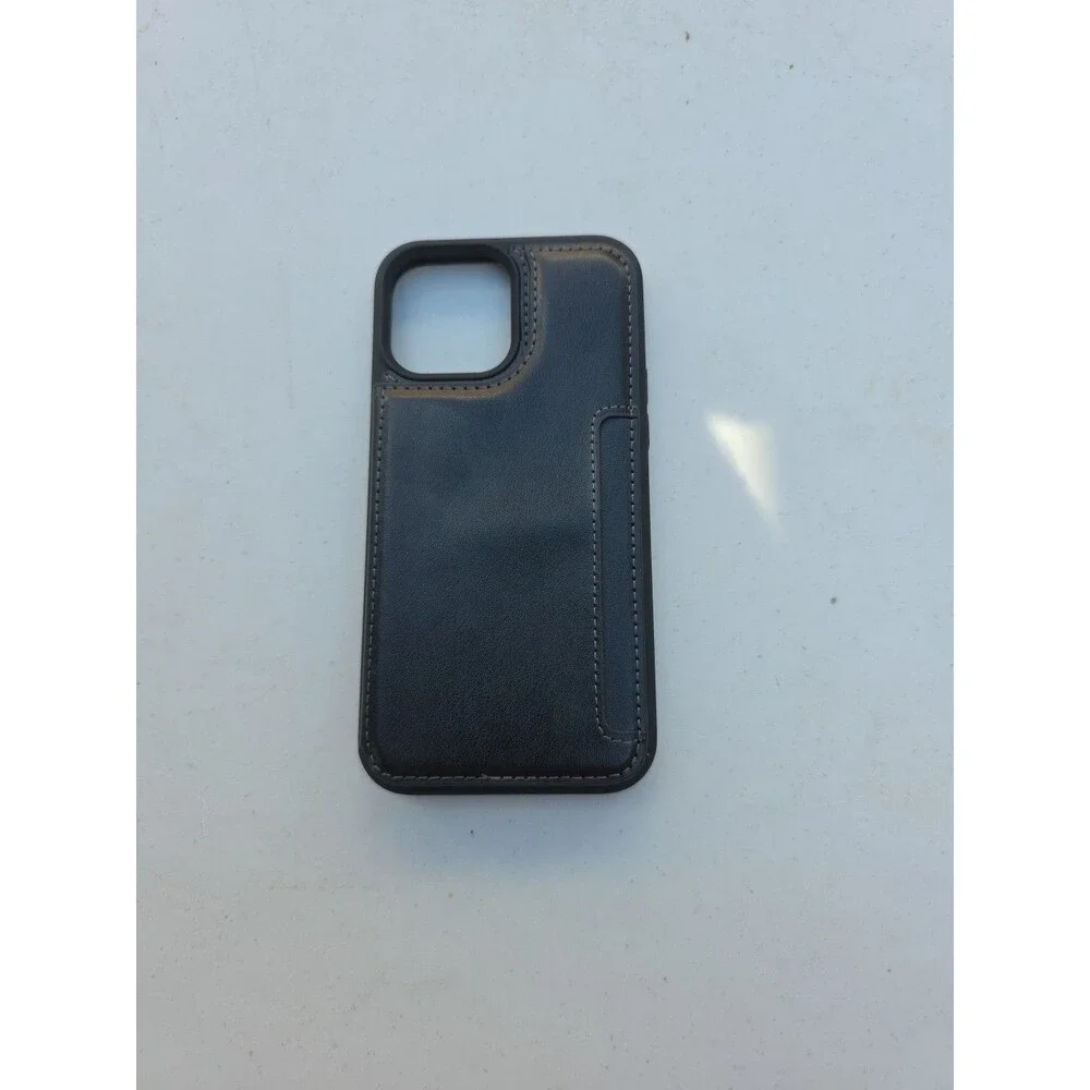 Wallet Card Holder Case for iPhone 13 Pro Max Leather Cover Black